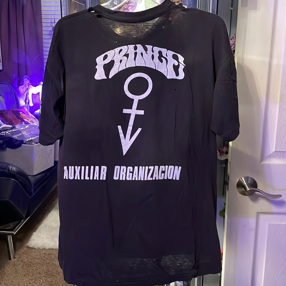 Rare Vintage Prince Nude Tour 90’ crew shirt with 22 Madrid on back.